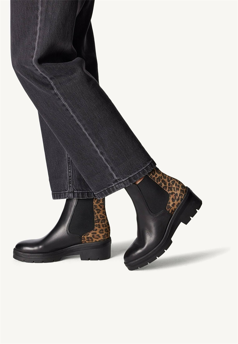 Tamaris CHELSEA - Ankle Boot - black comb/schwarz meliert
