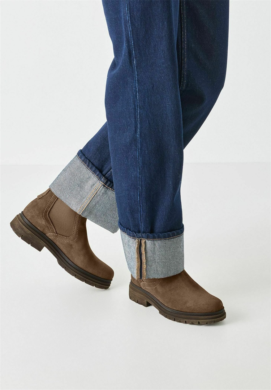 Tamaris ELEGANTE CHELSEA MIT TOUCH-IT - Plateaustiefelette - brown/braun