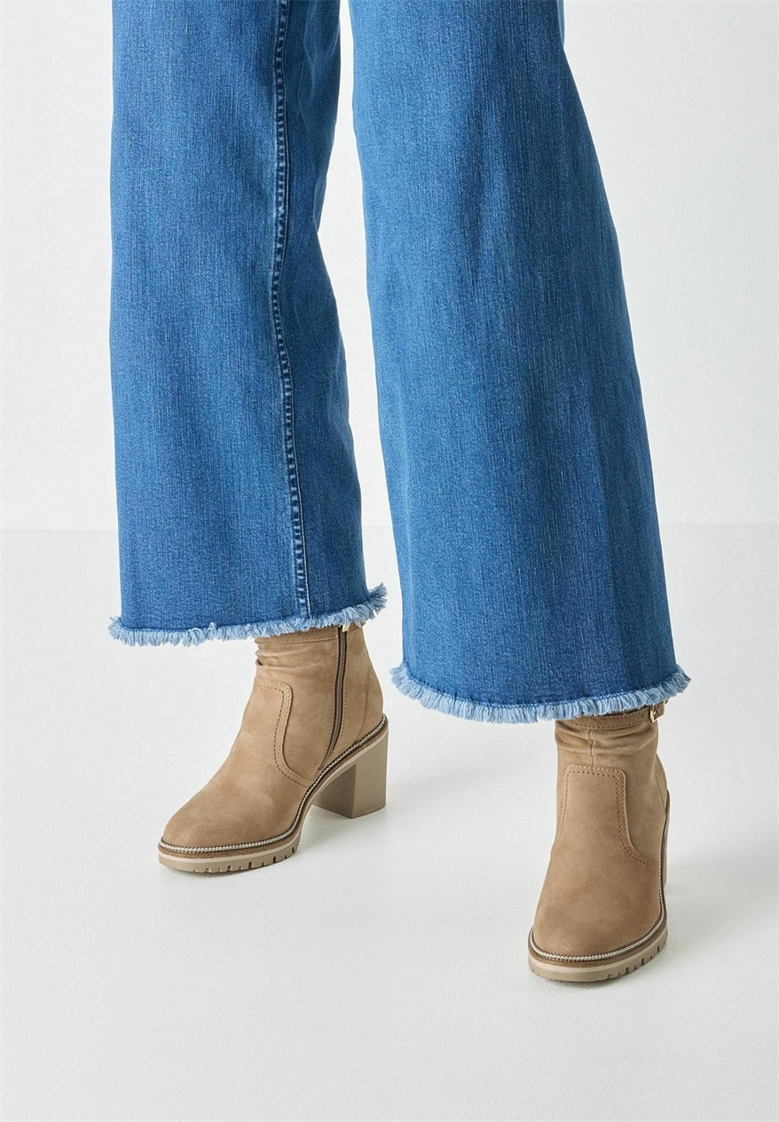 Tamaris ELEGANTE MIT TOUCH-IT - Cowboy-/Bikerstiefelette - beige