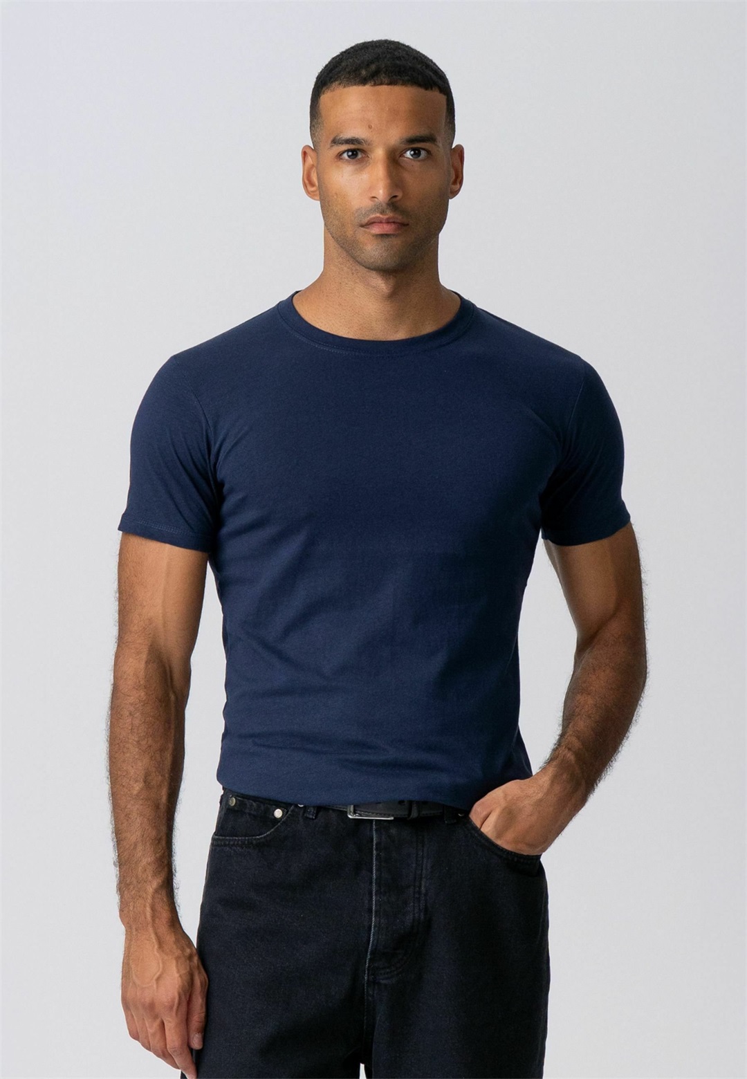 TeeShoppen MUSCLE - T-Shirt basic - navy/dunkelblau