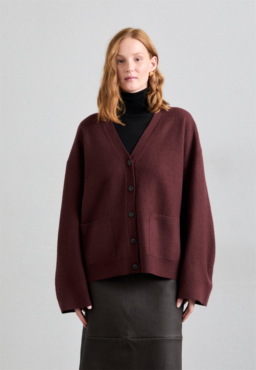 Tiger of Sweden SILVYIYA - Strickjacke - pure decadence/bordeaux
