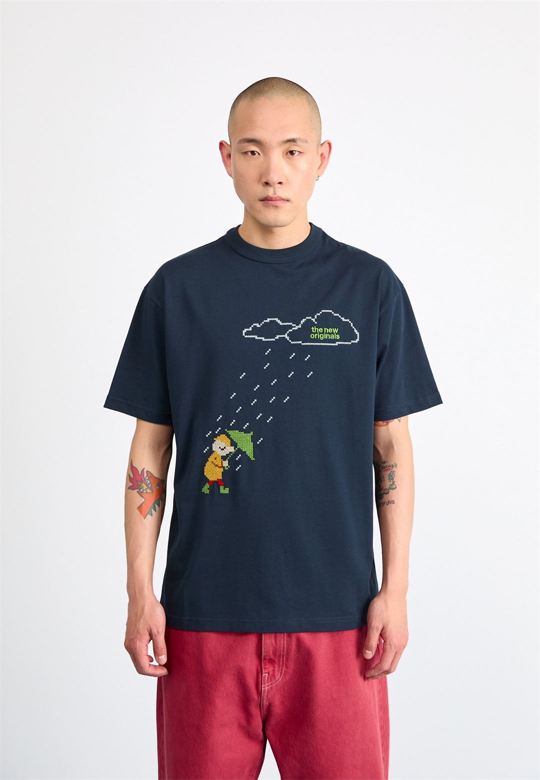 The New Originals ANOTHER DAY TEE - T-Shirt print - navy/dunkelblau