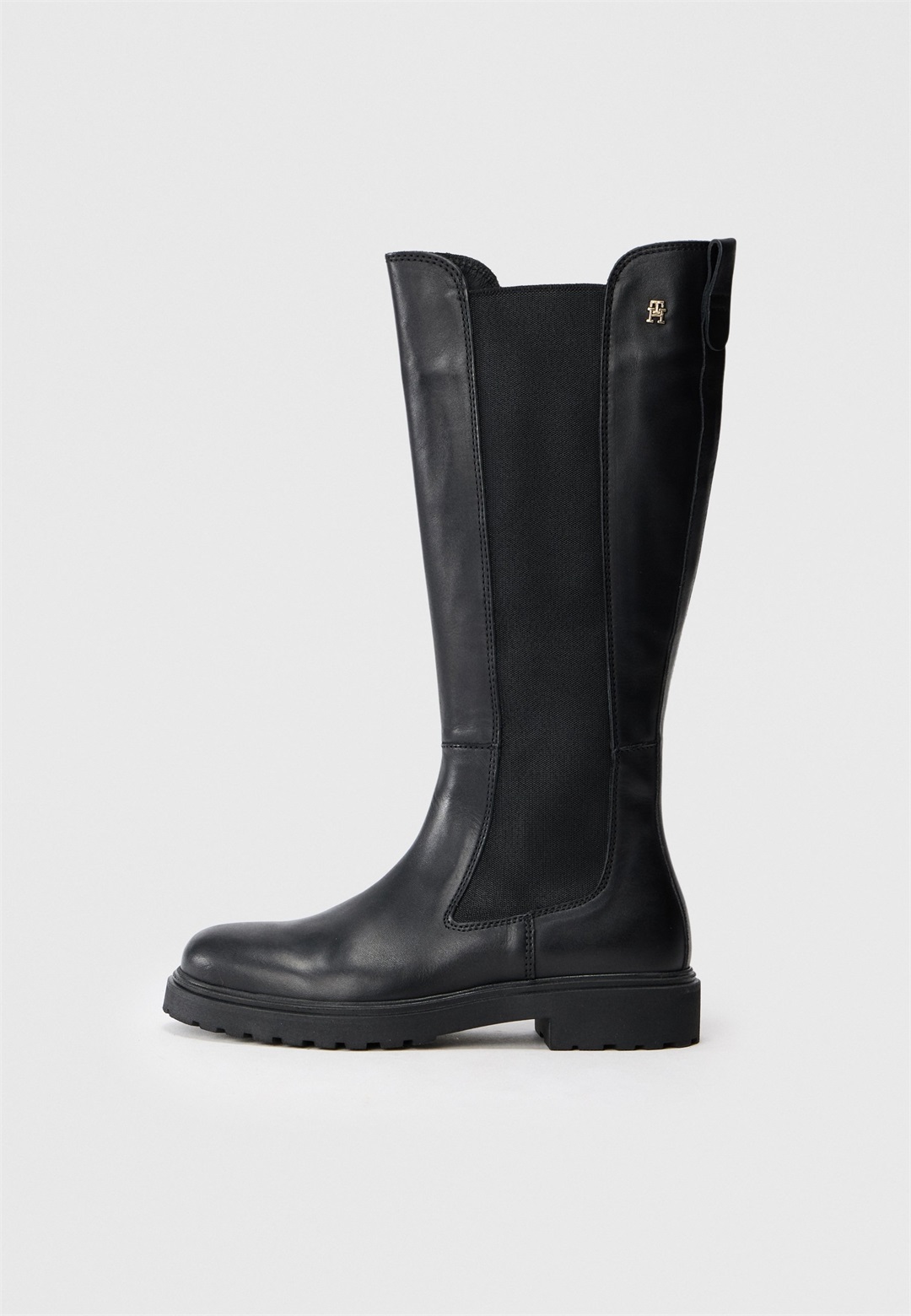 Tommy Hilfiger TH CLEATED LONG - Stiefel - black/schwarz