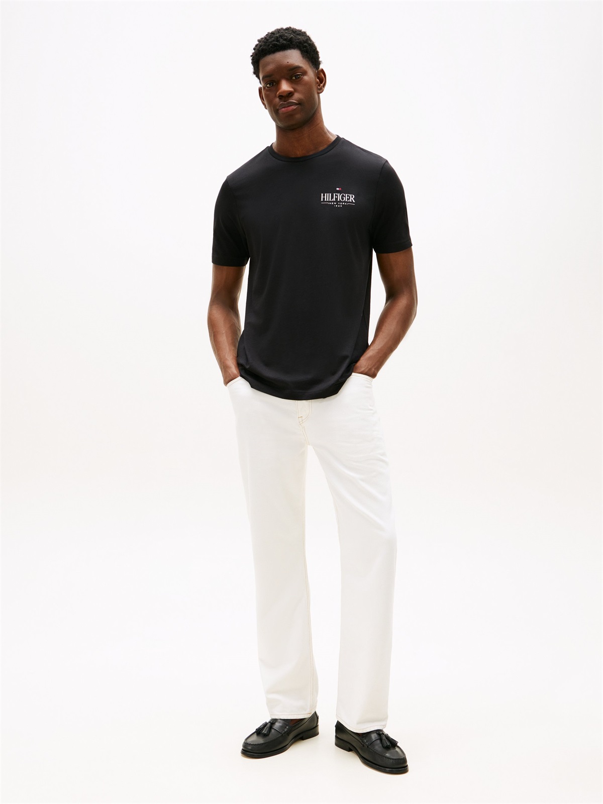 Tommy Hilfiger STACK - T-Shirt print - black/schwarz