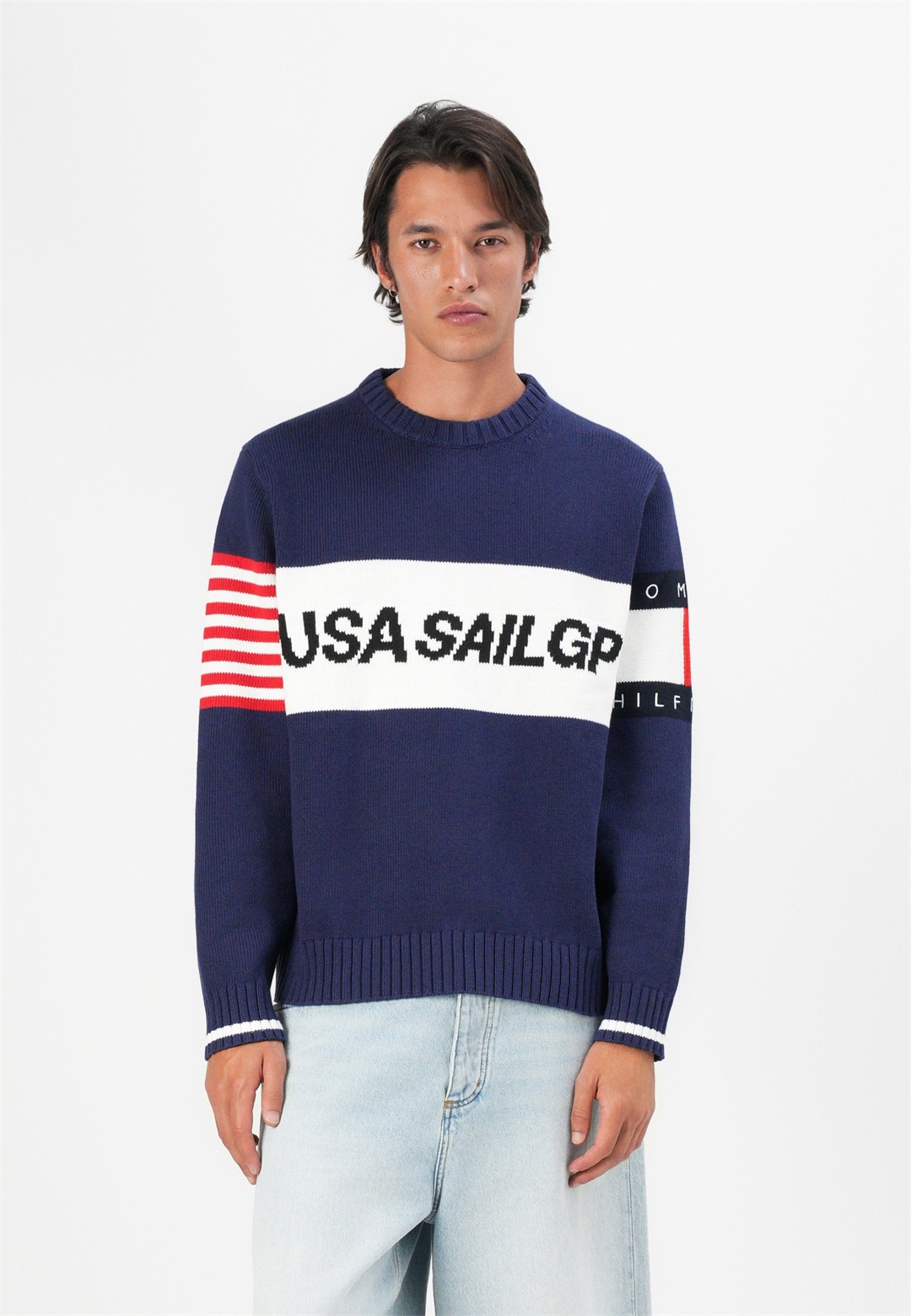 Tommy Hilfiger SAIL SWEATER UNISEX - Strickpullover - yale navy/dunkelblau
