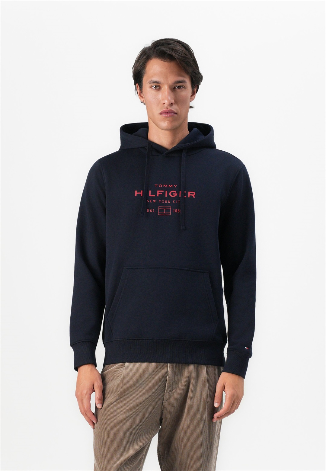 Tommy Hilfiger OVAL GRAPHIC HOODIE UNISEX - Sweatshirt - desert sky/dunkelblau