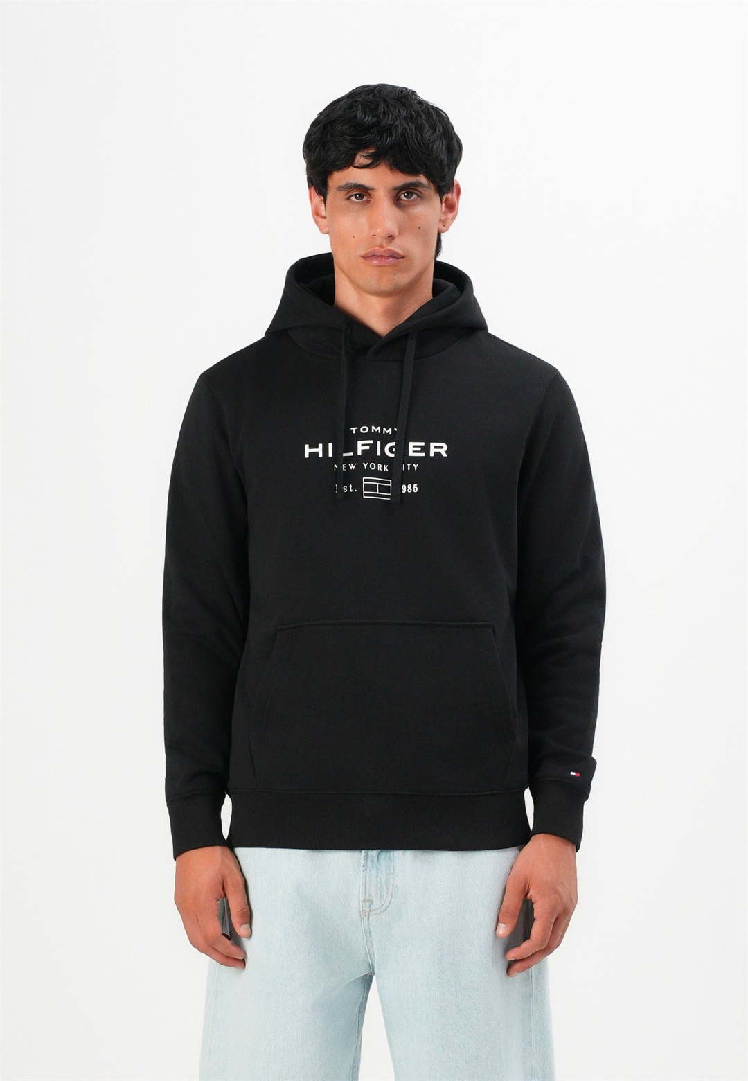 Tommy Hilfiger OVAL GRAPHIC HOODIE UNISEX - Sweatshirt - black/schwarz