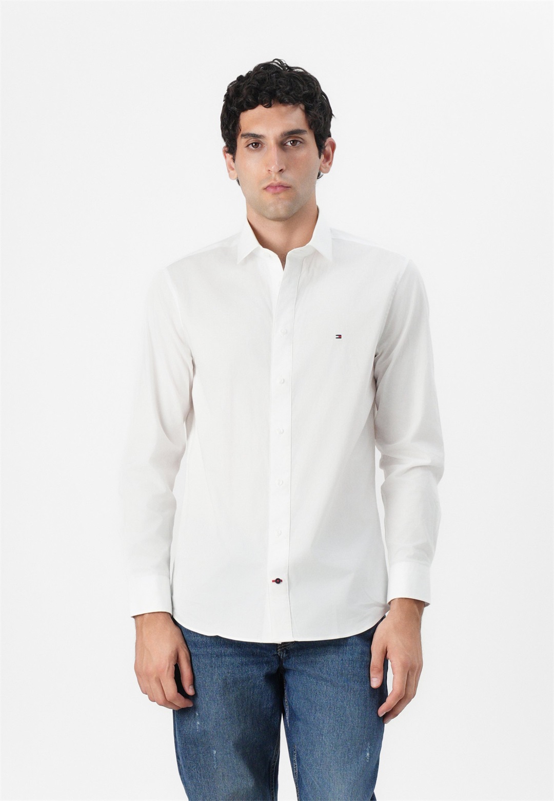 Tommy Hilfiger SHIRT UNISEX - Hemdbluse - bright white/weiß