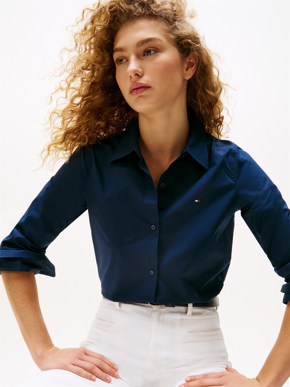 Tommy Hilfiger STRETCH REGULAR SHIRT - Hemdbluse - desert sky/blau