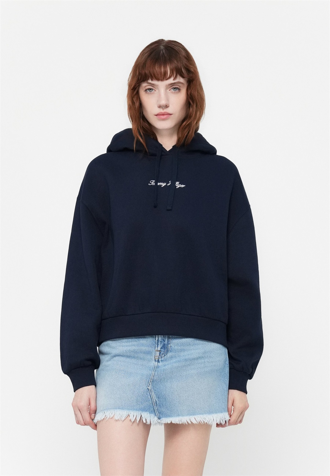 Tommy Hilfiger CLASSIC SCRIPT HOODIE - Sweatshirt - dark night navy/dunkelblau