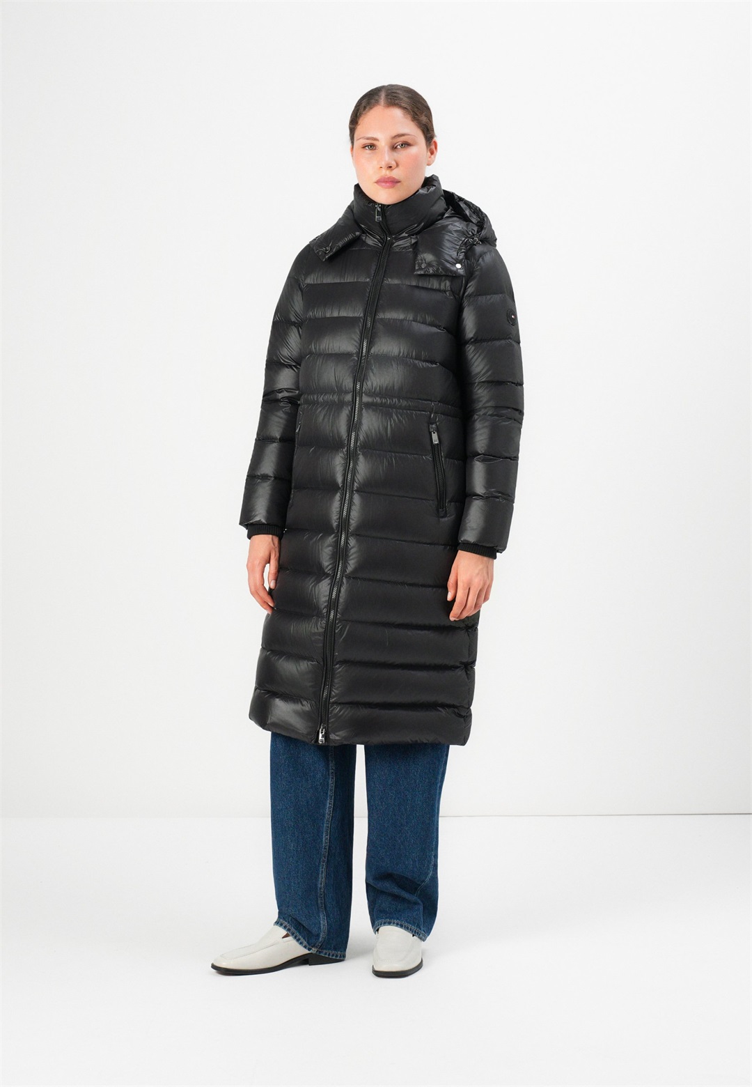 Tommy Hilfiger GLOSS HW DOWN WAIST REG MAXI - Winterjacke - black/schwarz