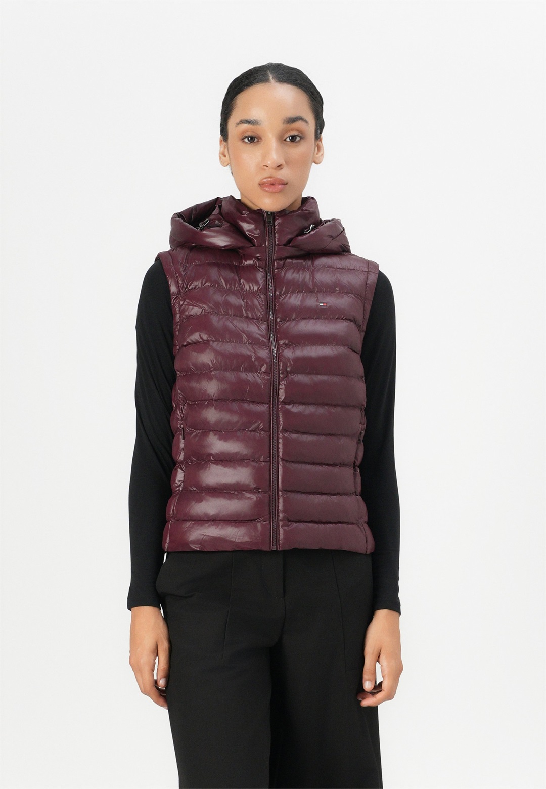 Tommy Hilfiger PADDED SLIM VEST - Weste - deep burgundy/bordeaux