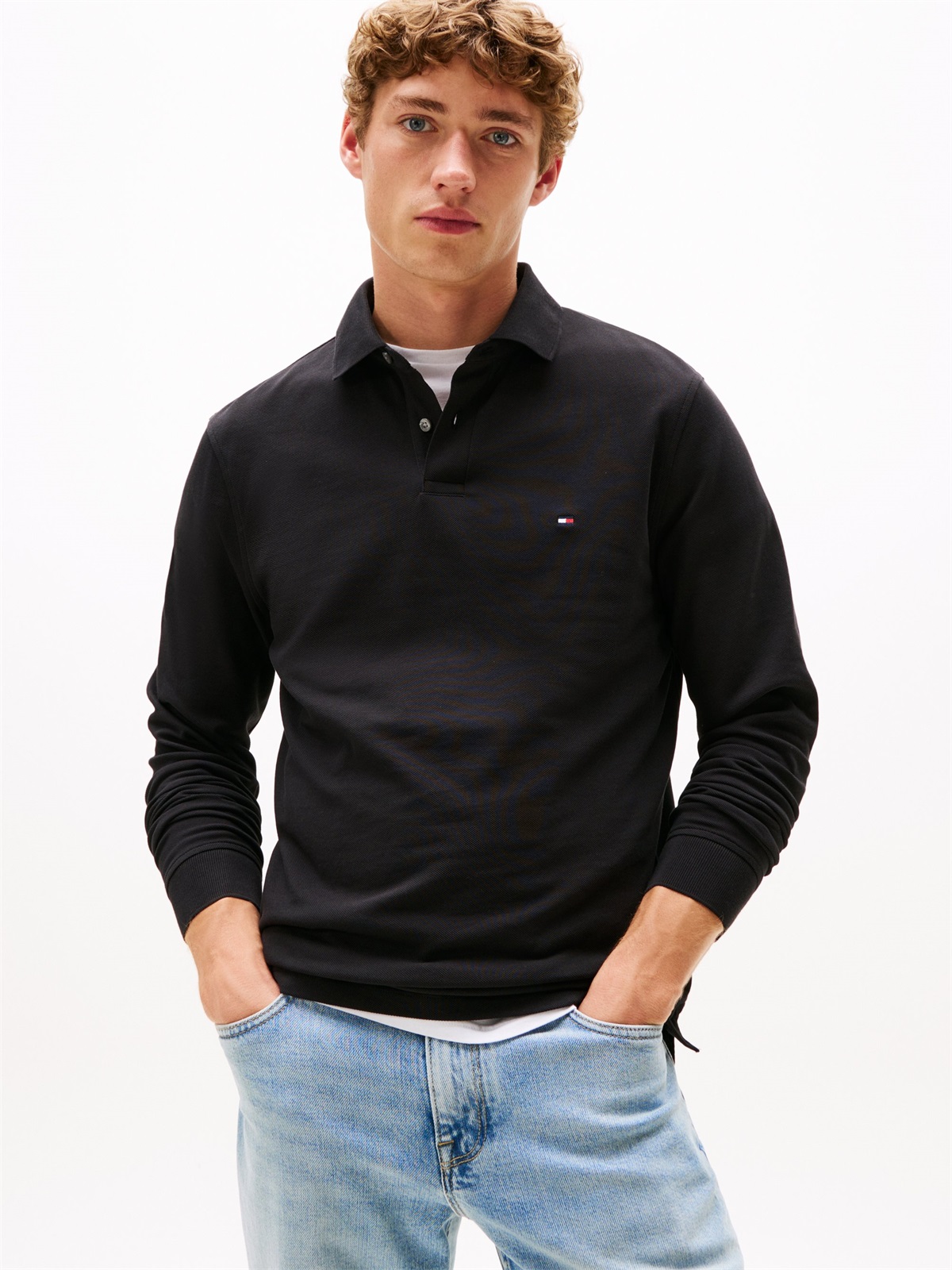 Tommy Hilfiger REGULAR - Langarmshirt - black/schwarz