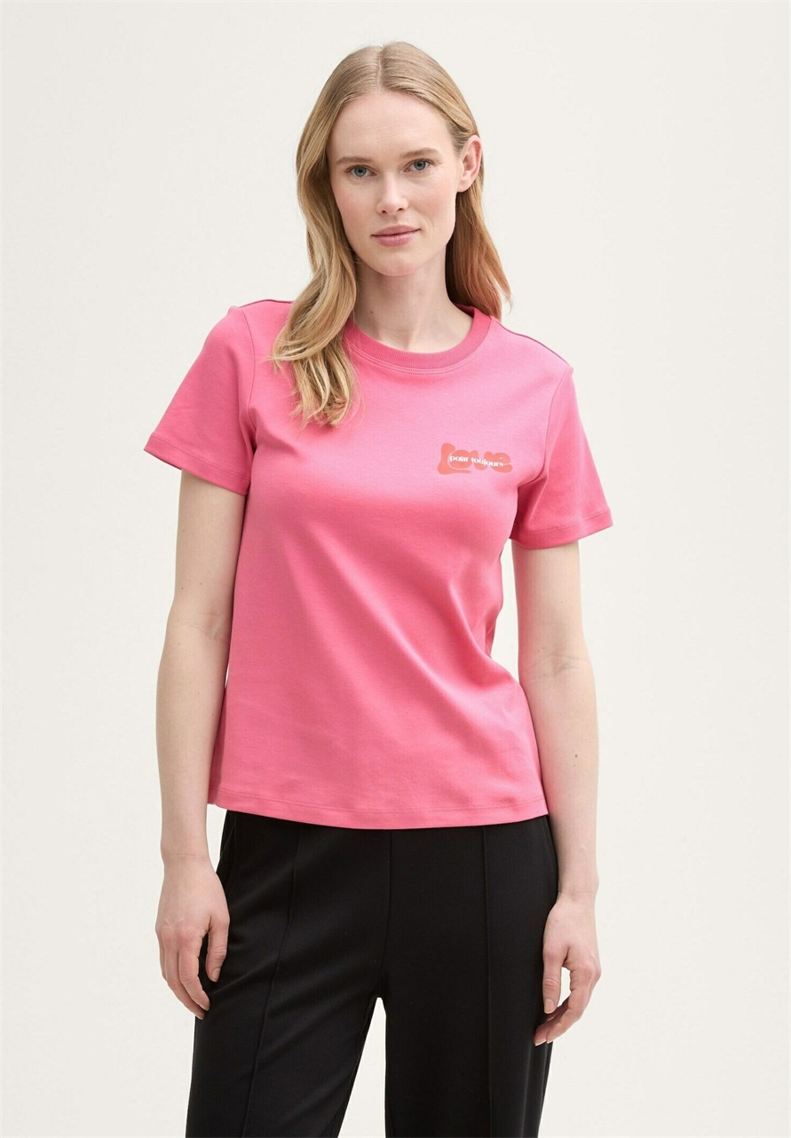 TOM TAILOR T-Shirt print - bright rose/rosa