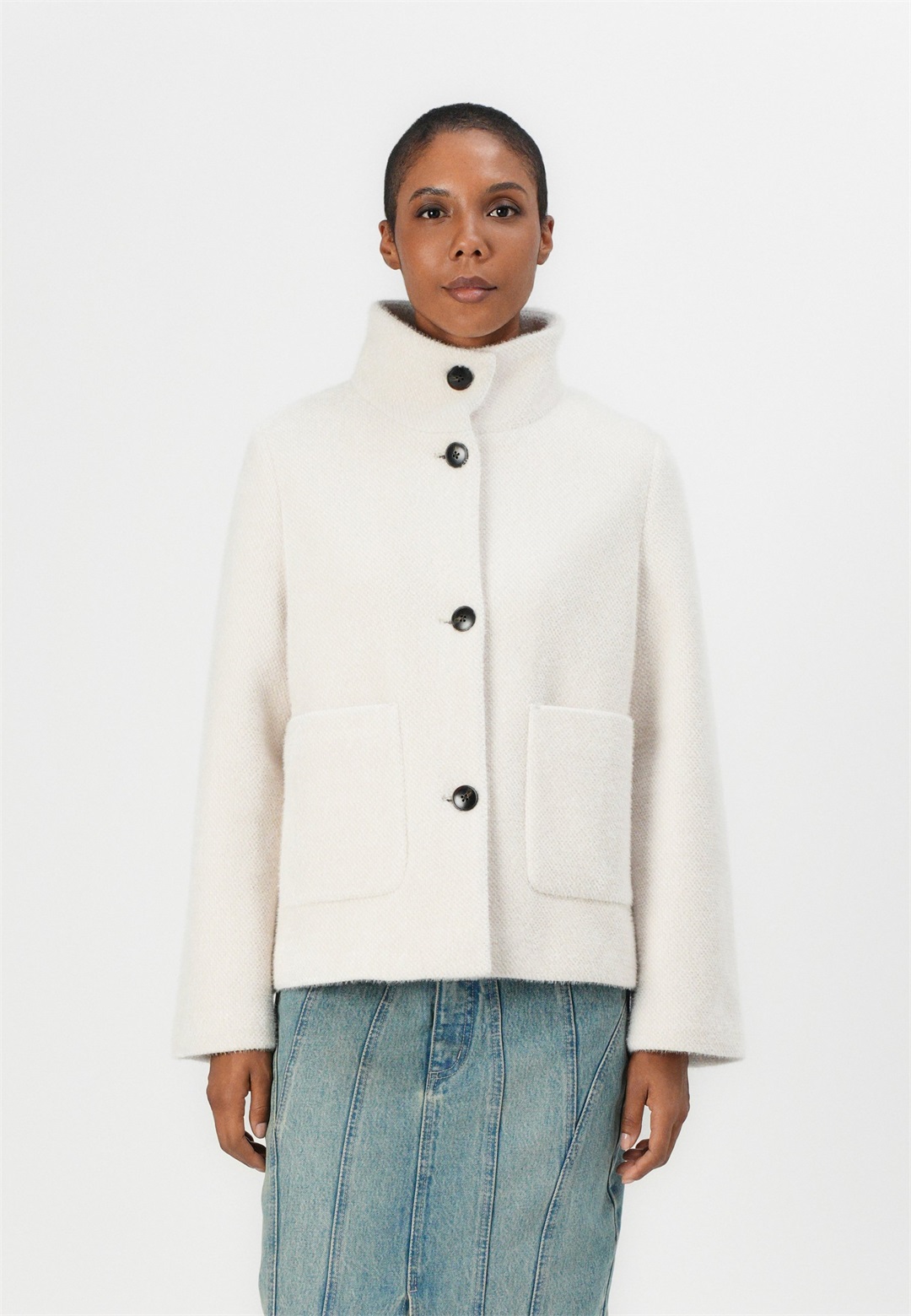 TOM TAILOR STRUCTURED LOOK JACKET - Übergangsjacke - beige