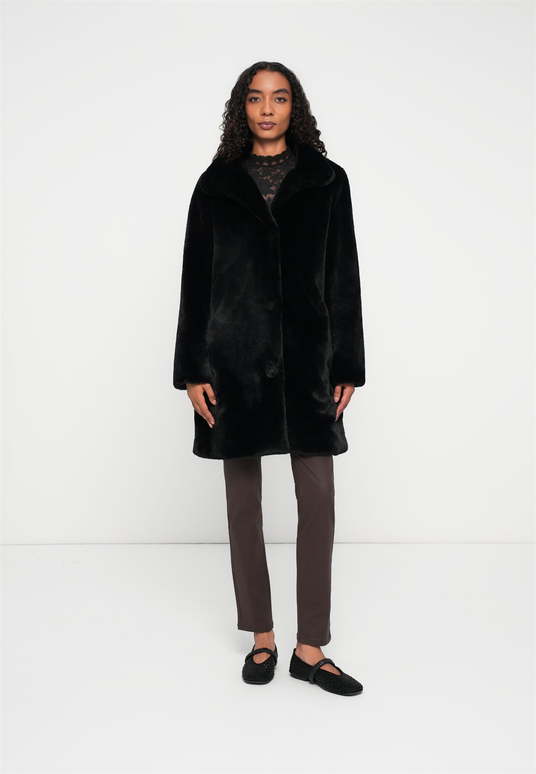 TOM TAILOR Wintermantel - deep black/schwarz