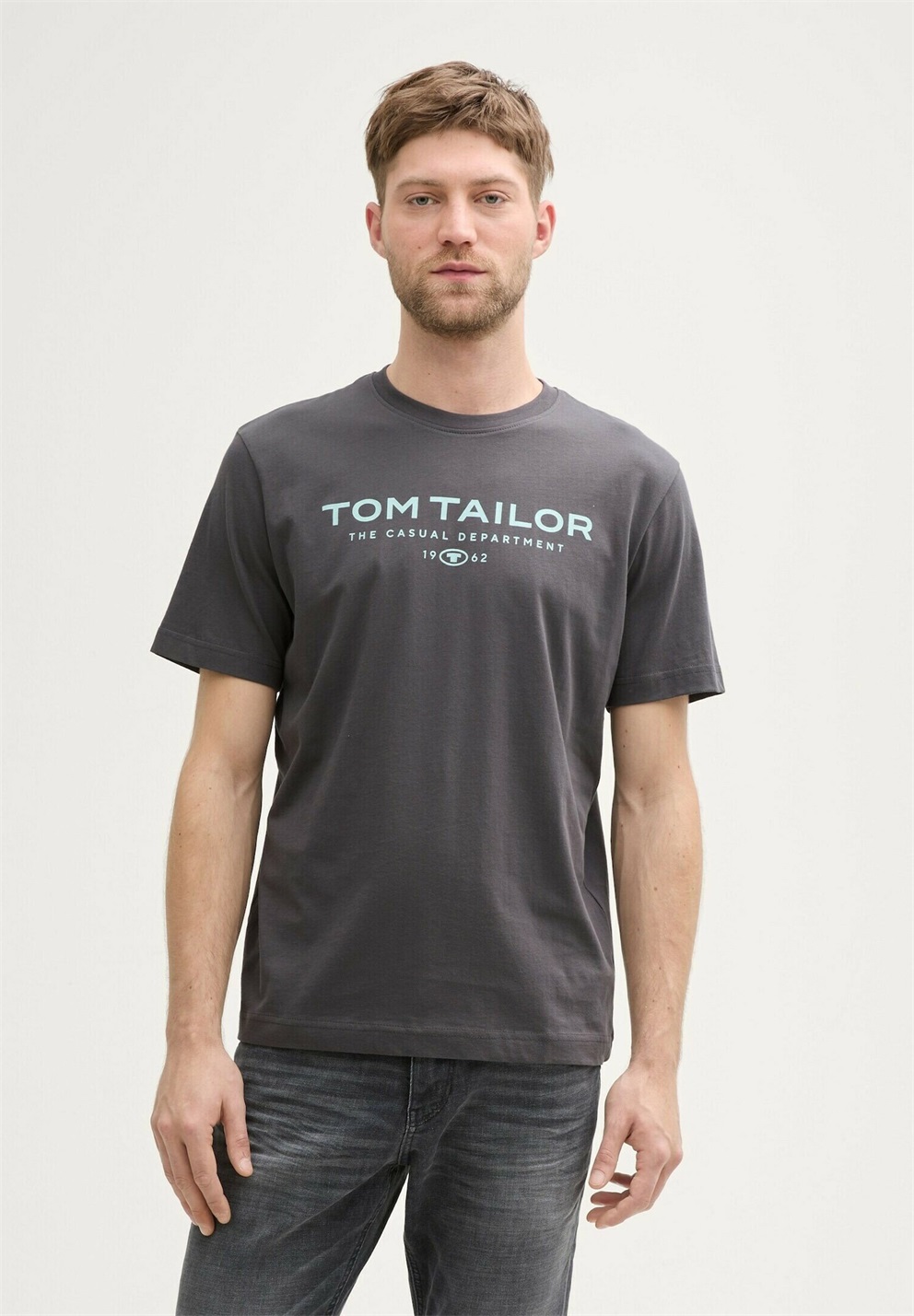 TOM TAILOR T-Shirt print - tarmac grey/grau