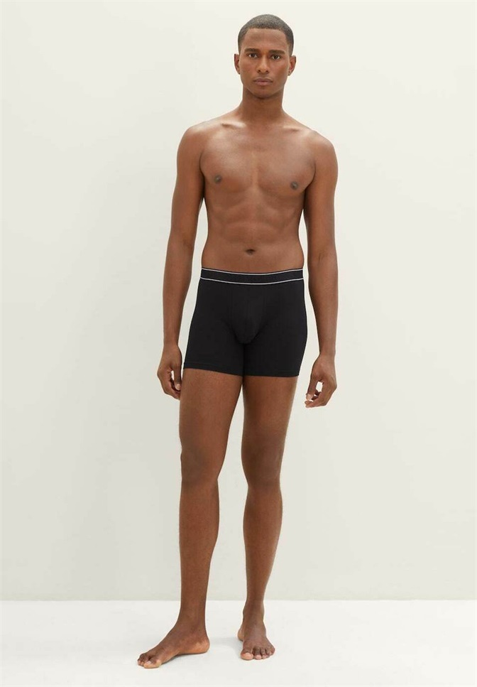 TOM TAILOR 2 PACK - Boxer Briefs - black dark solid/schwarz