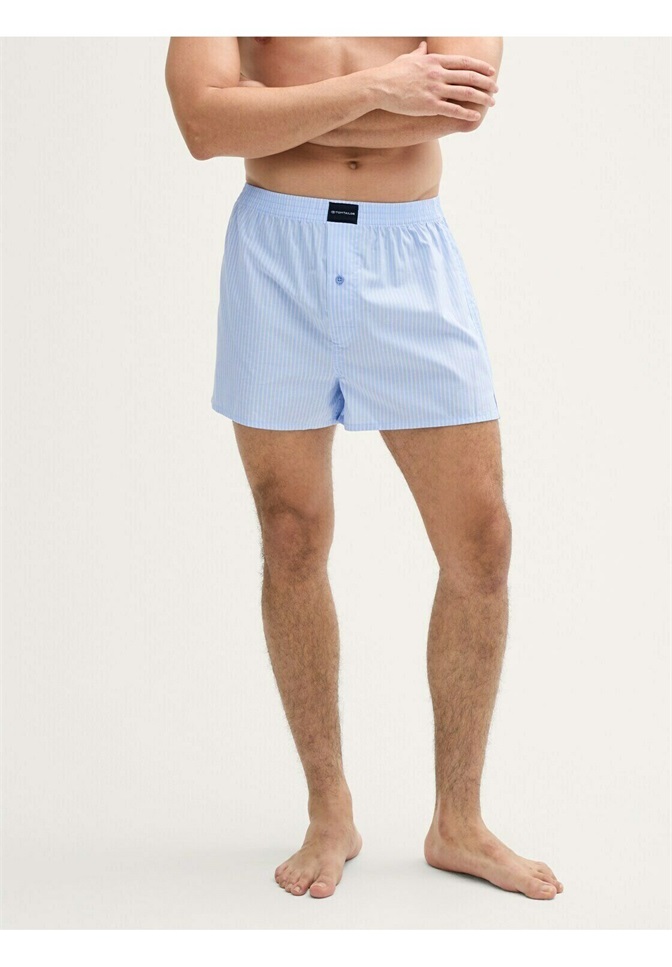 TOM TAILOR DOUBLE PACK - Boxershorts - blue-light-stripe/hellblau