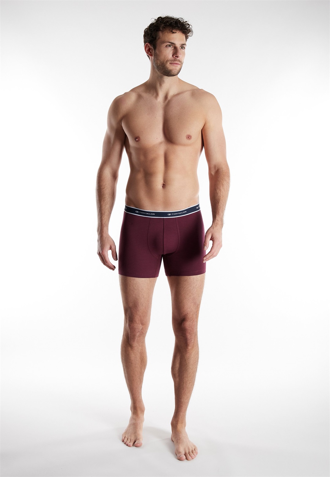 TOM TAILOR 2 PACK - Boxer Briefs - rot-dunkel-ringel/dunkelrot