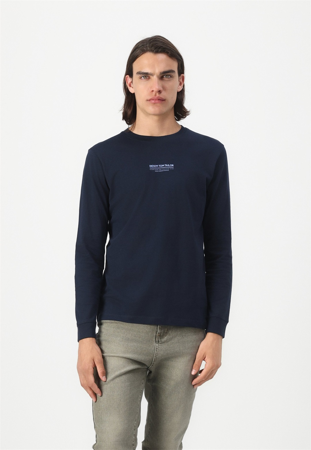 TOM TAILOR DENIM Langarmshirt - sky captain blue/dunkelblau