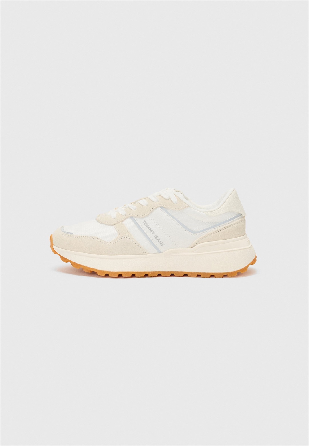 Tommy Jeans CLEATED RUNNER - Sneaker low - ecru/offwhite