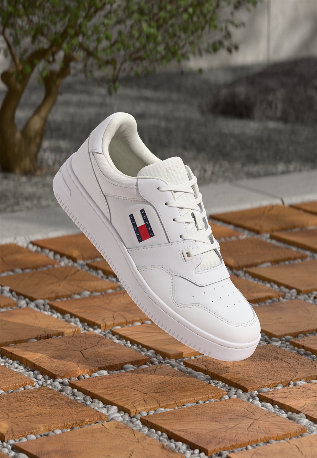 Tommy Jeans RETRO BASKET - Sneaker low - white/weiß