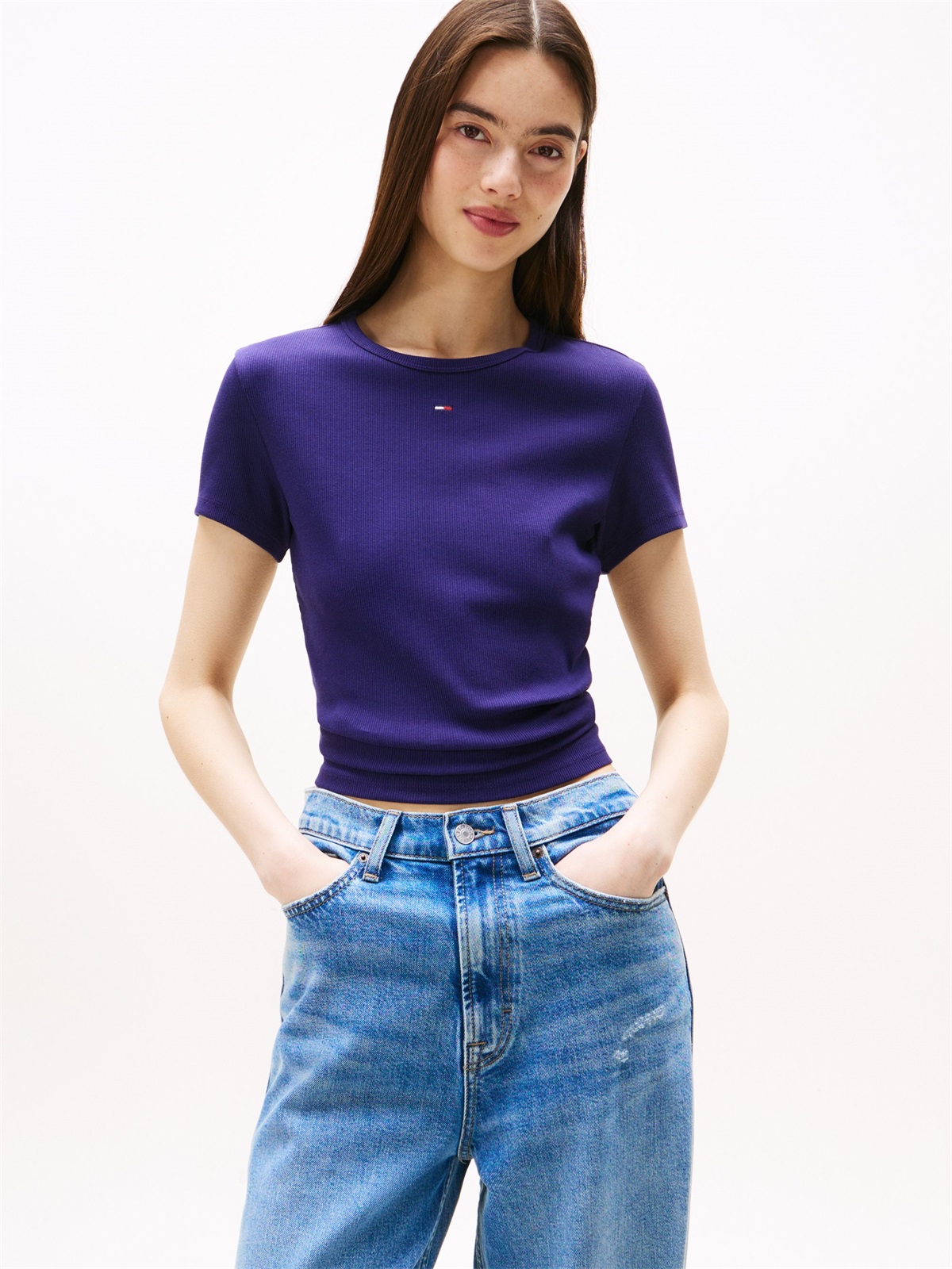 Tommy Jeans ESSENTIAL - T-Shirt basic - nocturnal purple/dunkellila
