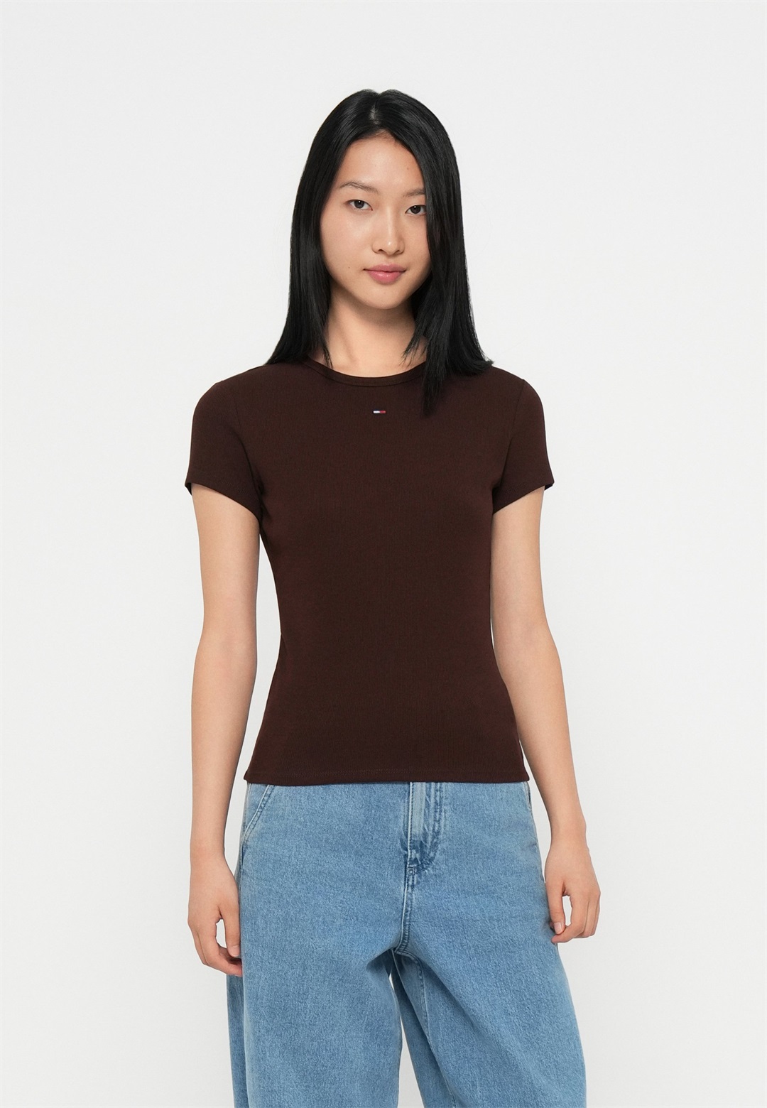 Tommy Jeans ESSENTIAL - T-Shirt basic - rich brown/braun