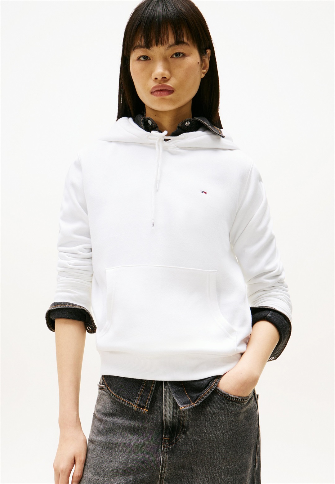 Tommy Jeans FLAG - Sweatshirt - white/weiß