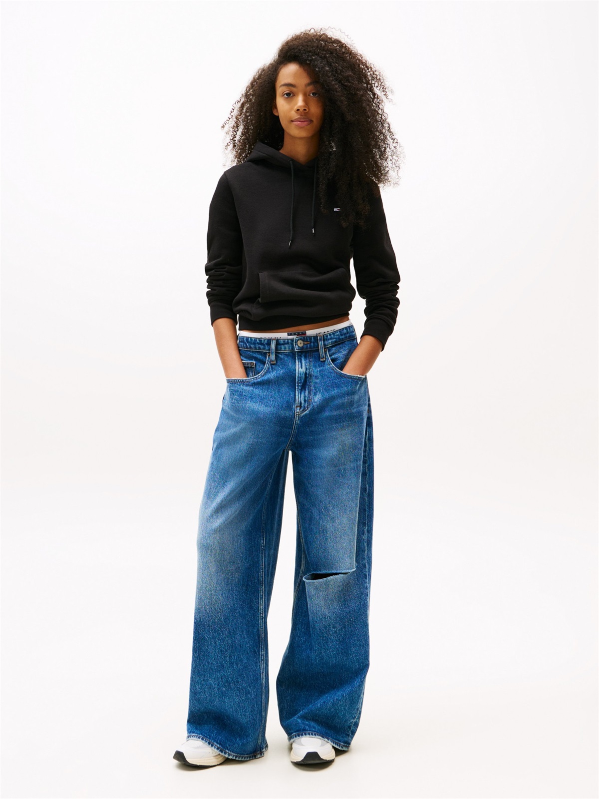 Tommy Jeans FLAG - Sweatshirt - black/schwarz