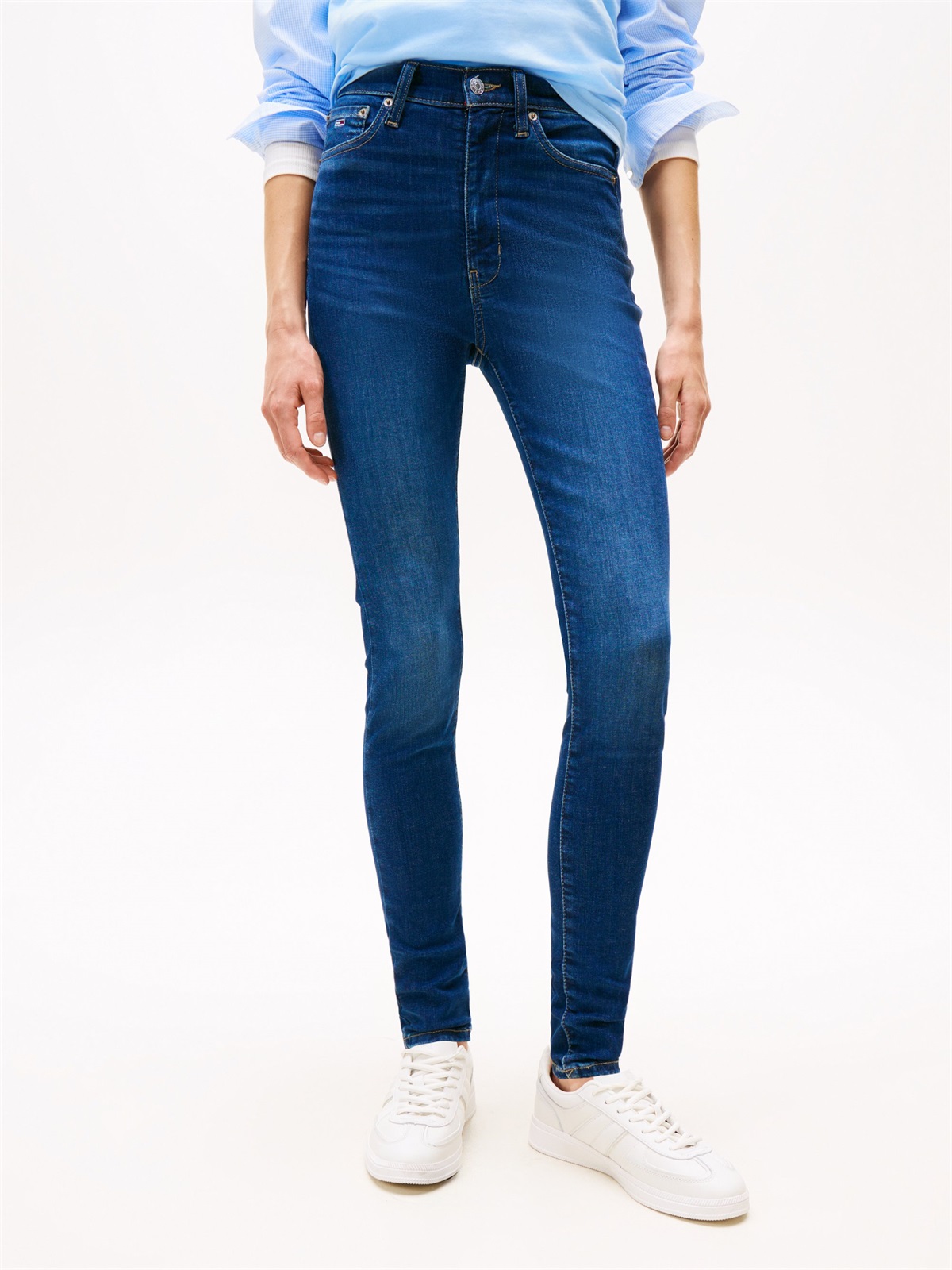 Tommy Jeans SYLVIA HGH SKN - Jeans Skinny Fit - denim dark/dark-blue denim
