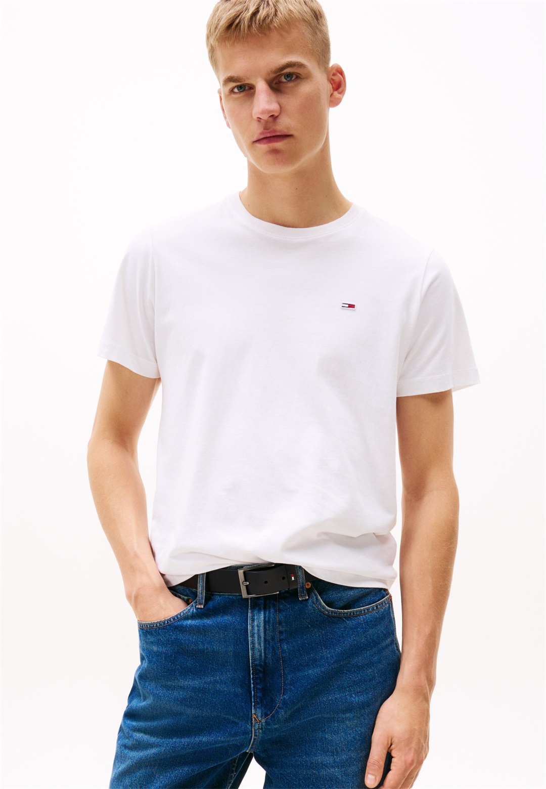 Tommy Jeans CLASSIC C NECK - T-Shirt basic - white/weiß