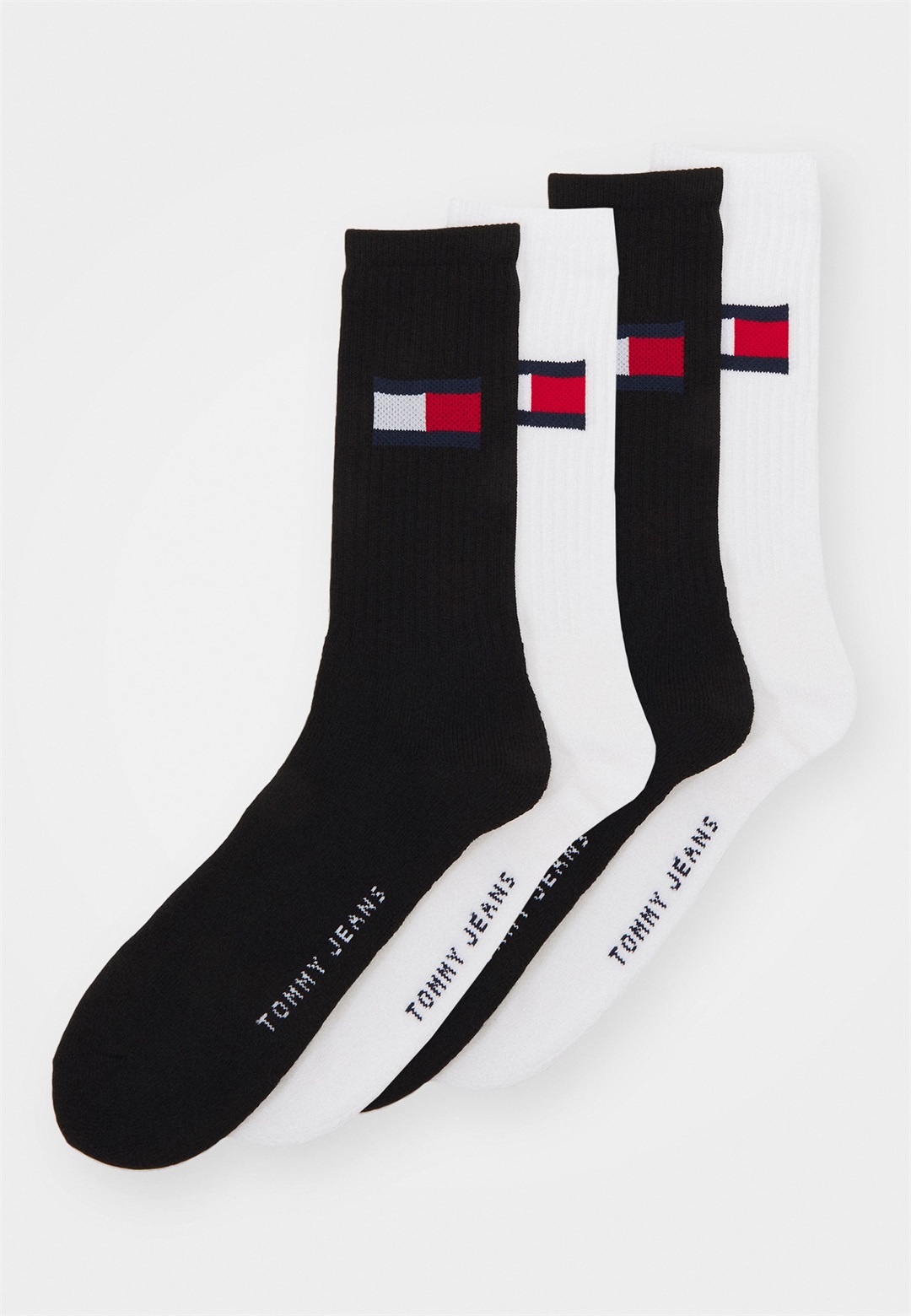 Tommy Jeans FLAG UNISEX 4 PACK - Socken - white/black/schwarz
