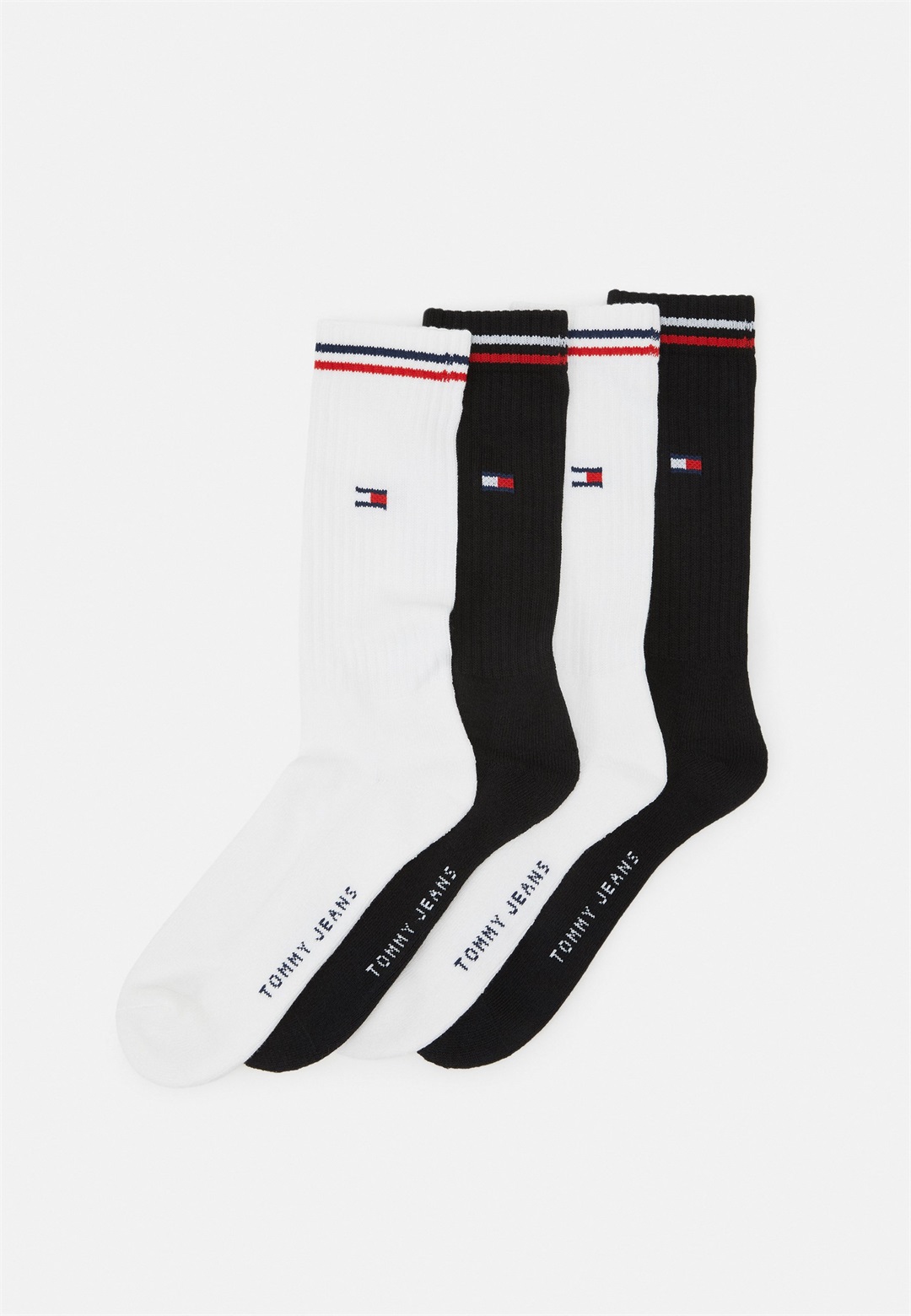 Tommy Jeans ICONIC UNISEX 4 PACK - Socken - white/black/schwarz
