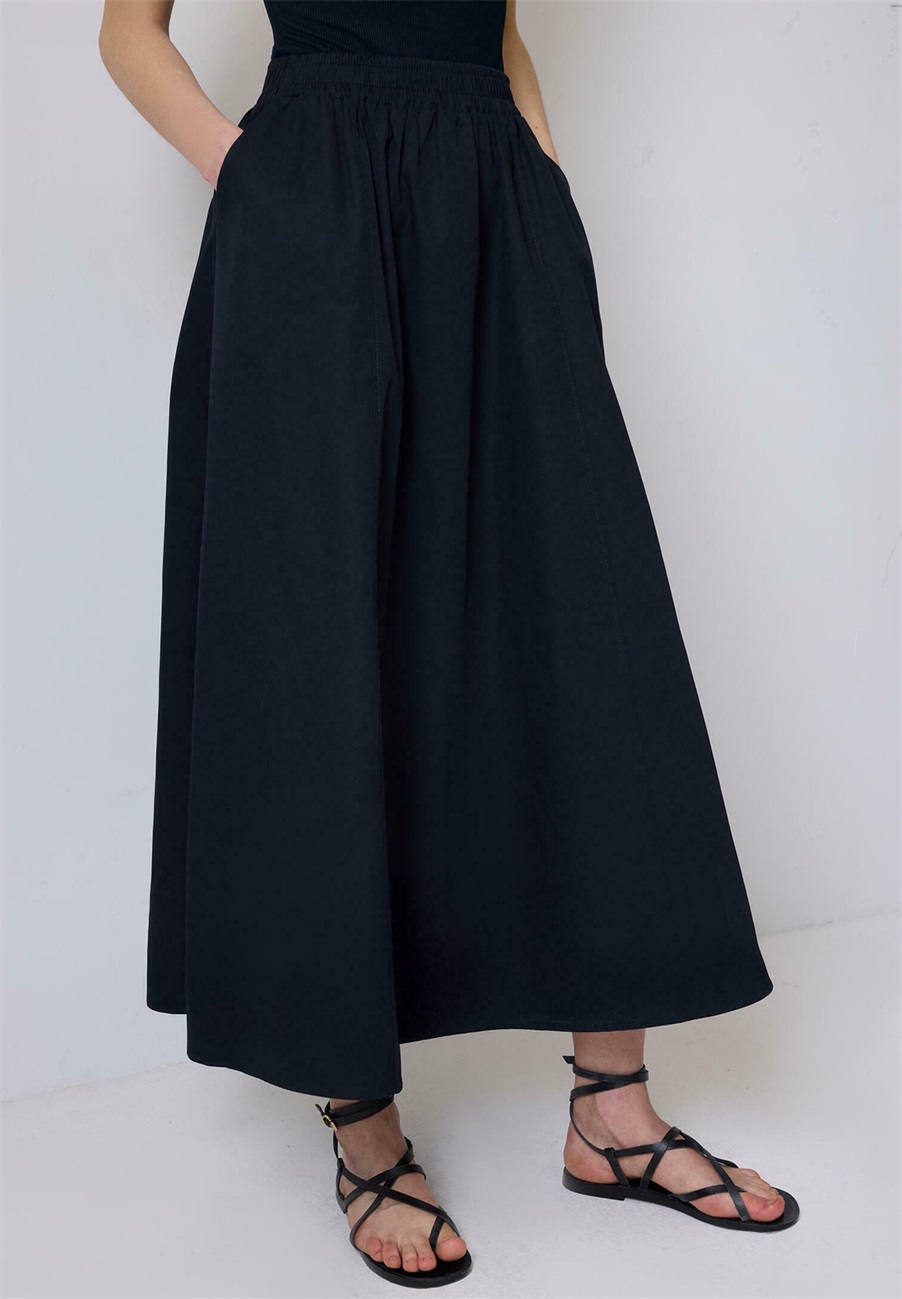 Touché Privé WAISTED - A-Linien-Rock - navy blue/dunkelblau