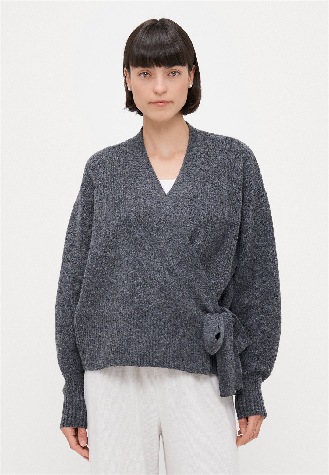 Triumph AMOURETTE COZY - Strickjacke - dark grey melange/dunkelgrau