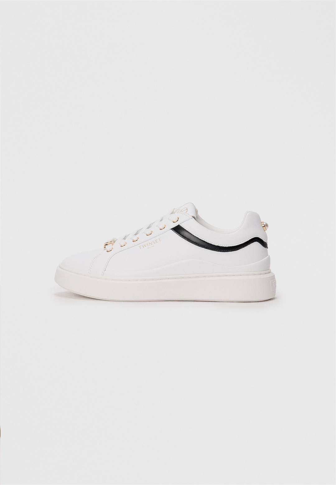 TWINSET Sneaker low - bianco/nero/weiß
