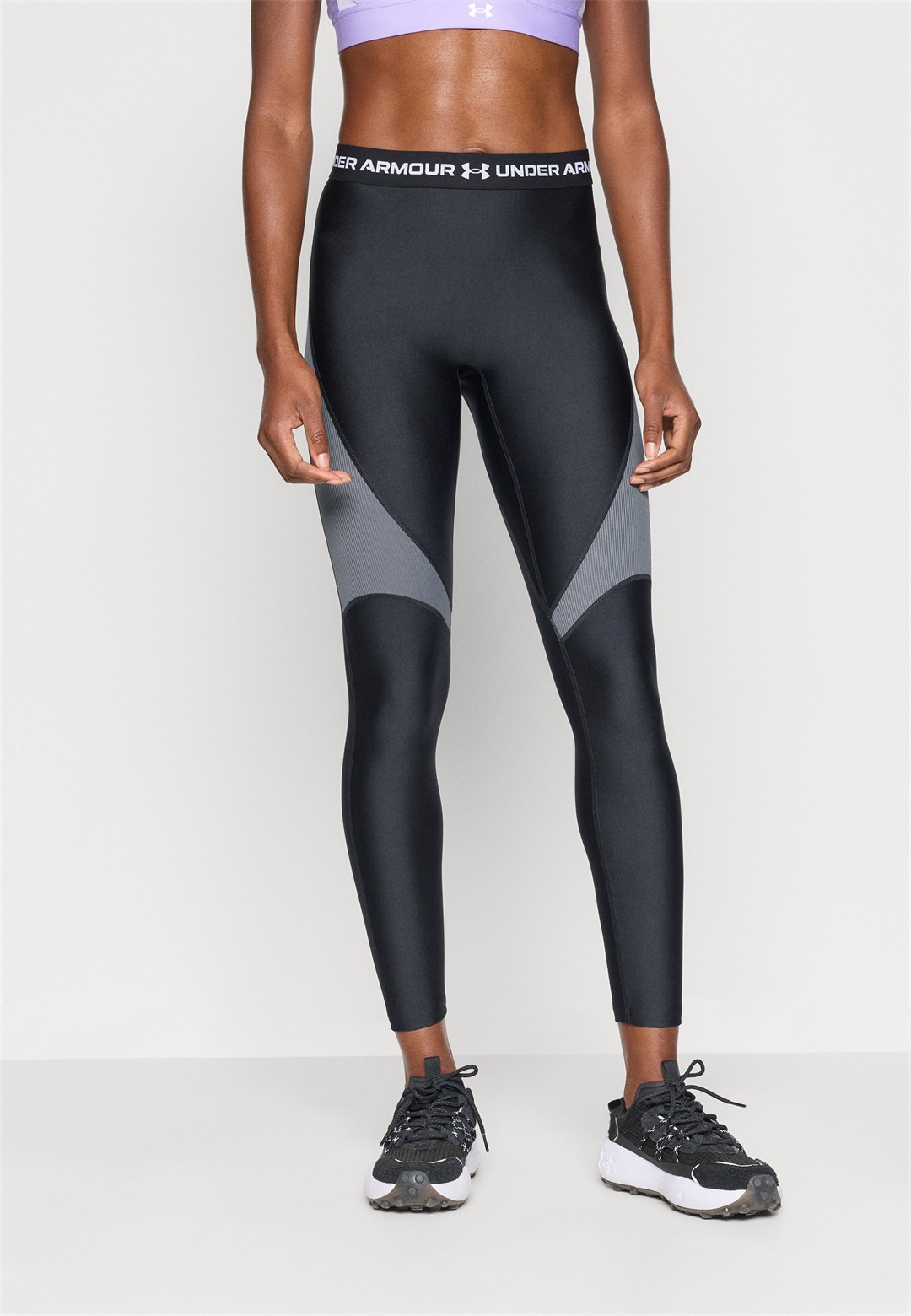 Under Armour LEGGING - Tights - black/castlerock/white/schwarz