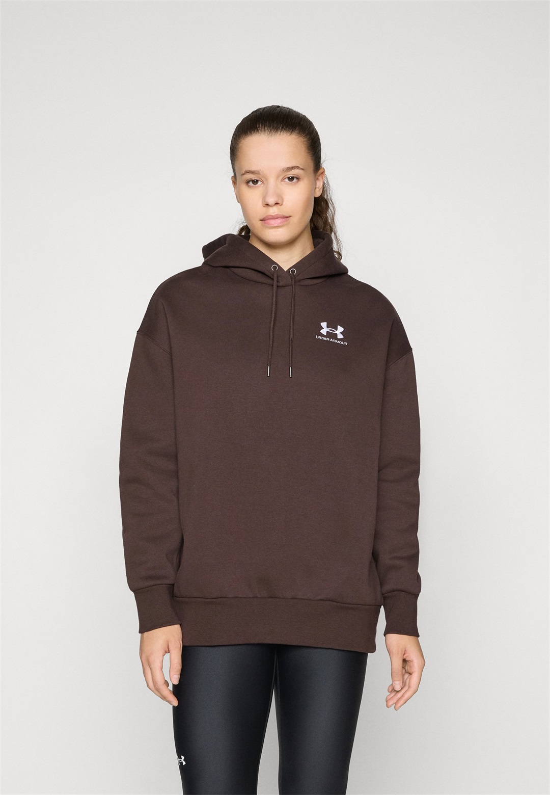 Under Armour ICON HOODIE - Kapuzenpullover - kona brown/white/braun