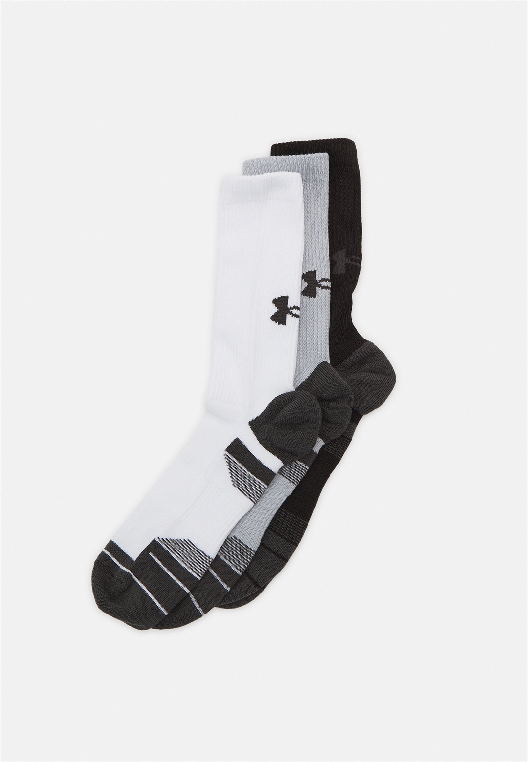 Under Armour PERFORMANCE TECH CREW UNISEX 3 PACK - Sportsocken - mod gray / white / jet gray/grau