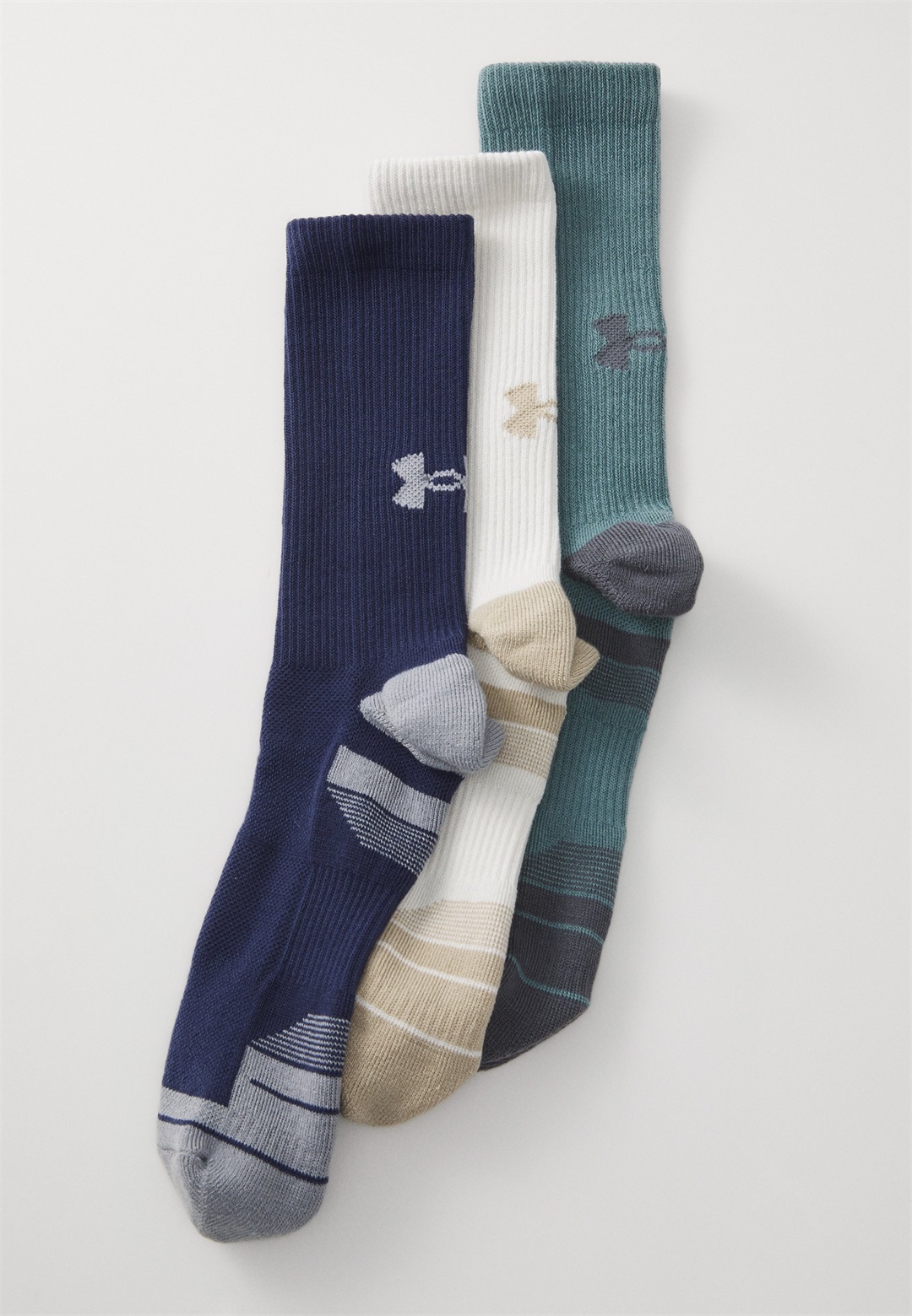 Under Armour PERFORMANCE TECH CREW UNISEX 3 PACK - Sportsocken - jasper blue/summit white/castlerock/mehrfarbig