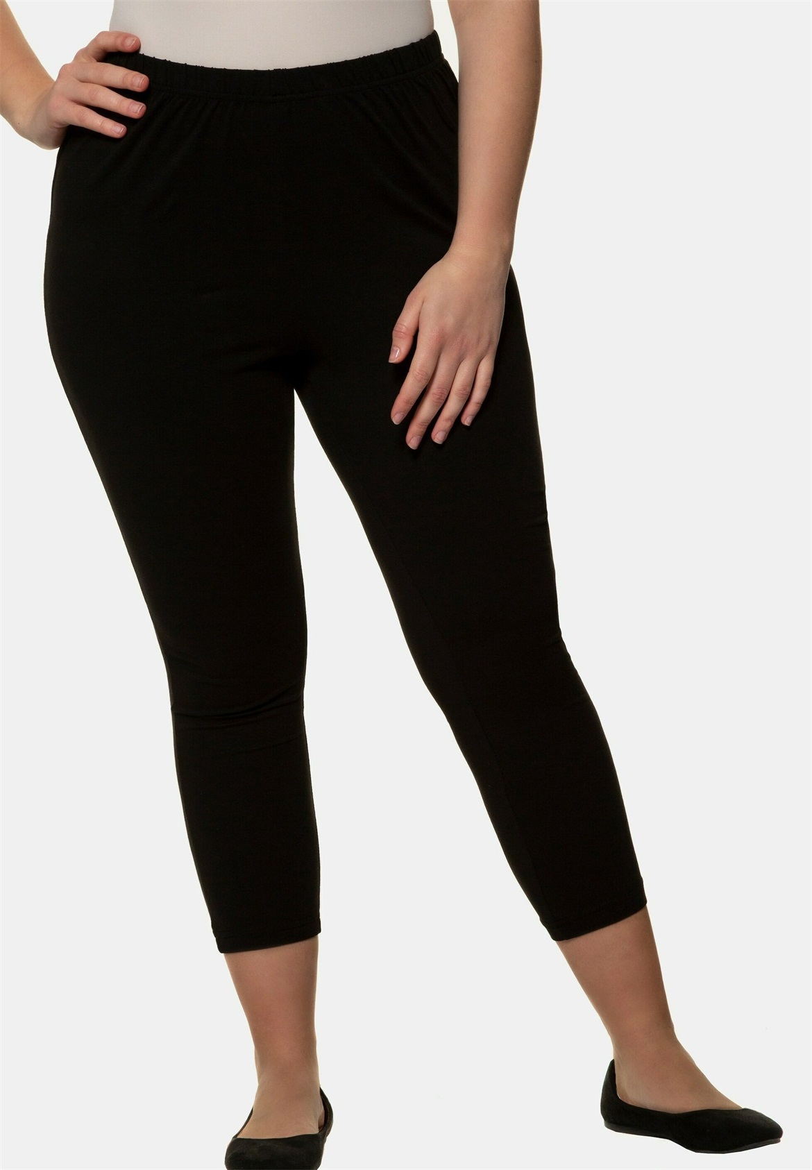 Ulla Popken GROSSE GRÖSSEN 7/8 - Leggings - Hosen - black/schwarz