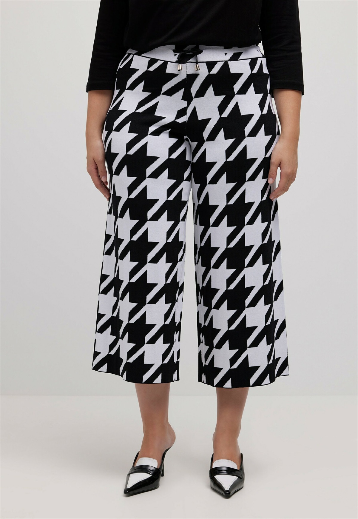 Ulla Popken Stoffhose - black/schwarz