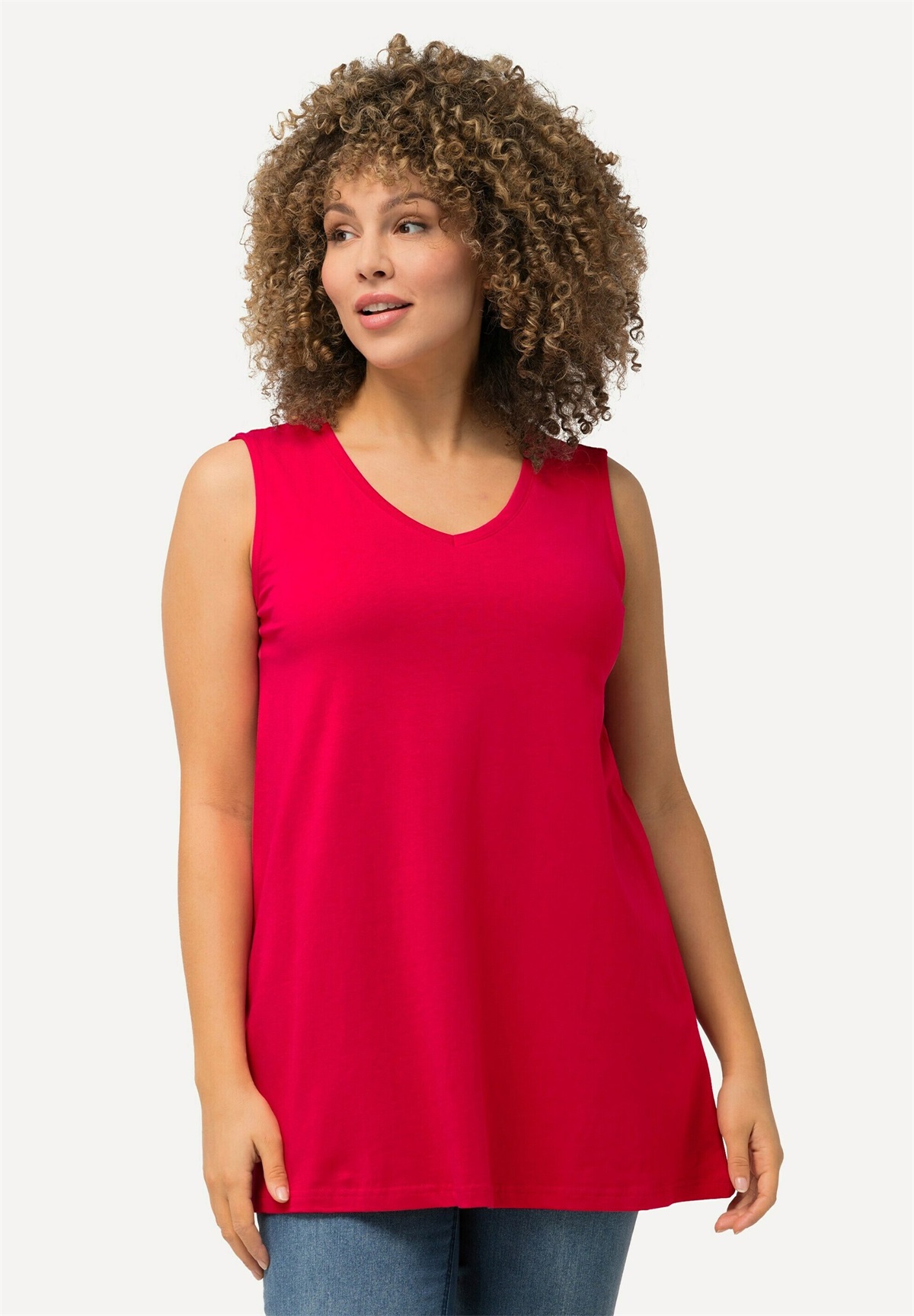 Ulla Popken ÄRMELLOS - Top - red/dunkelrot