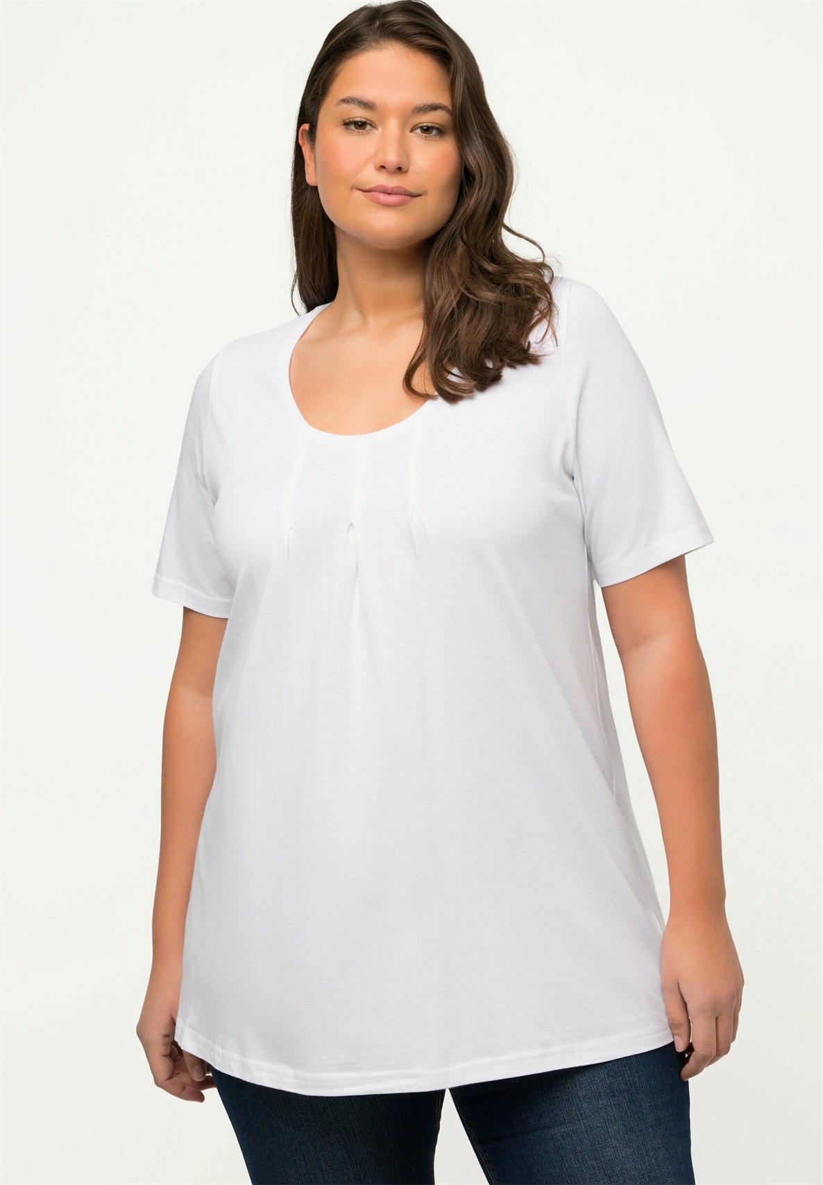 Ulla Popken T-Shirt basic - white/weiß