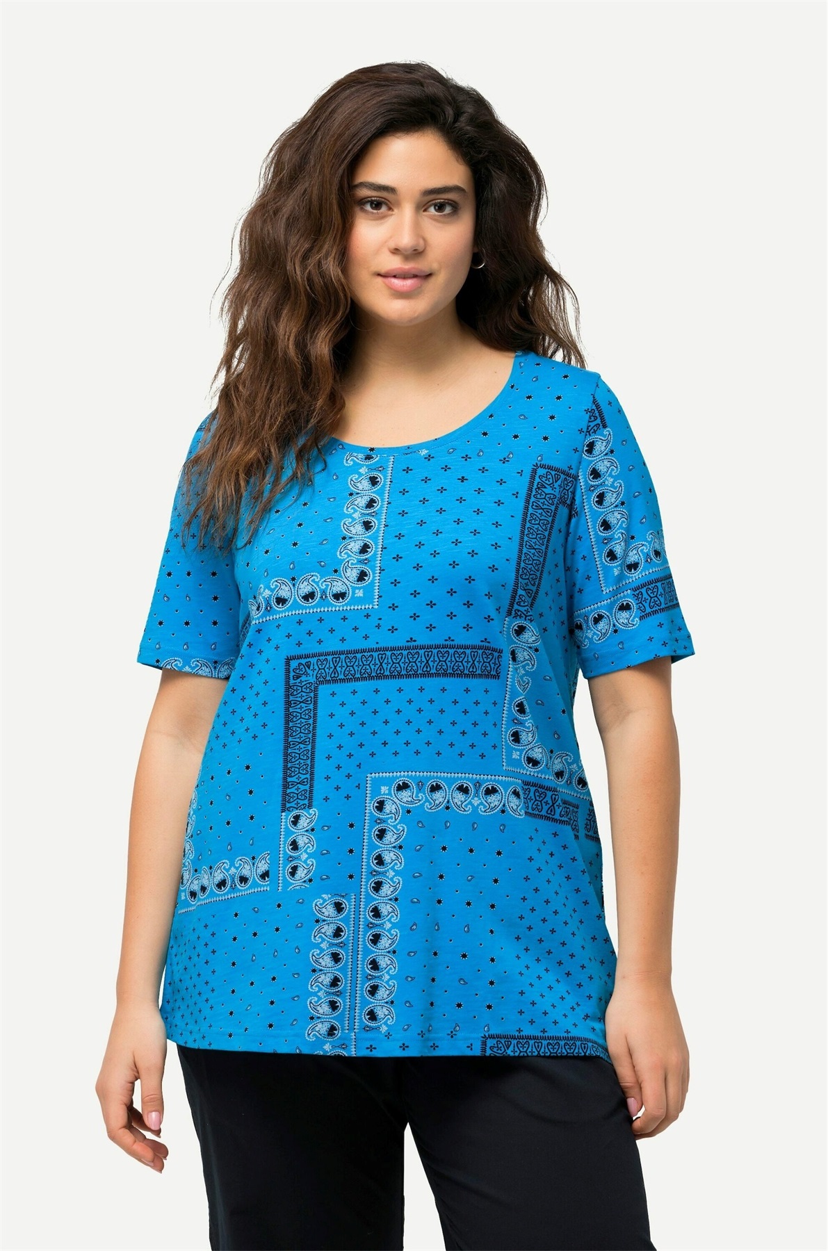Ulla Popken T-Shirt print - sapphire blue/blau
