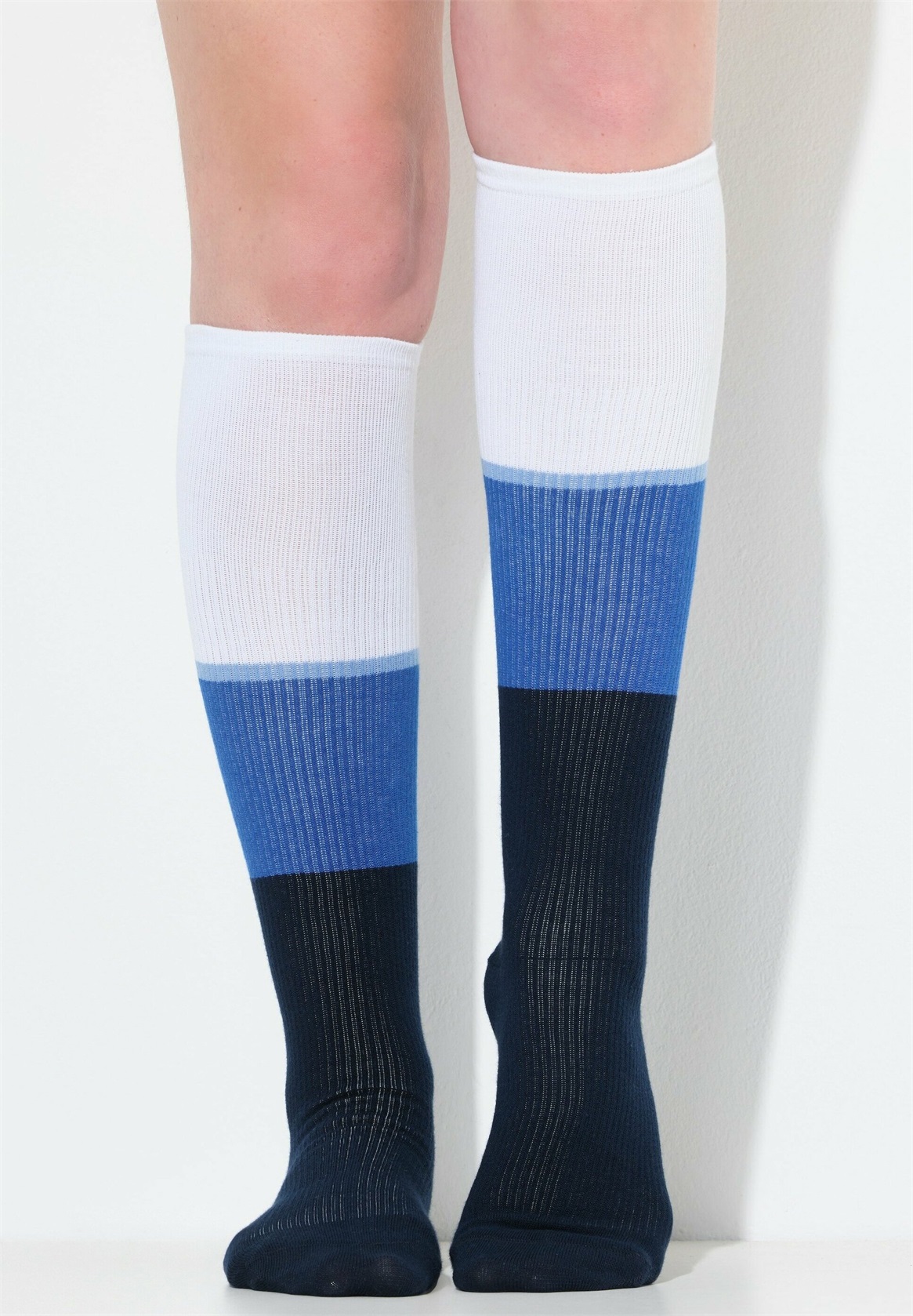 Ulla Popken COMPRESSION - Kniestrümpfe - midnight blue/blau