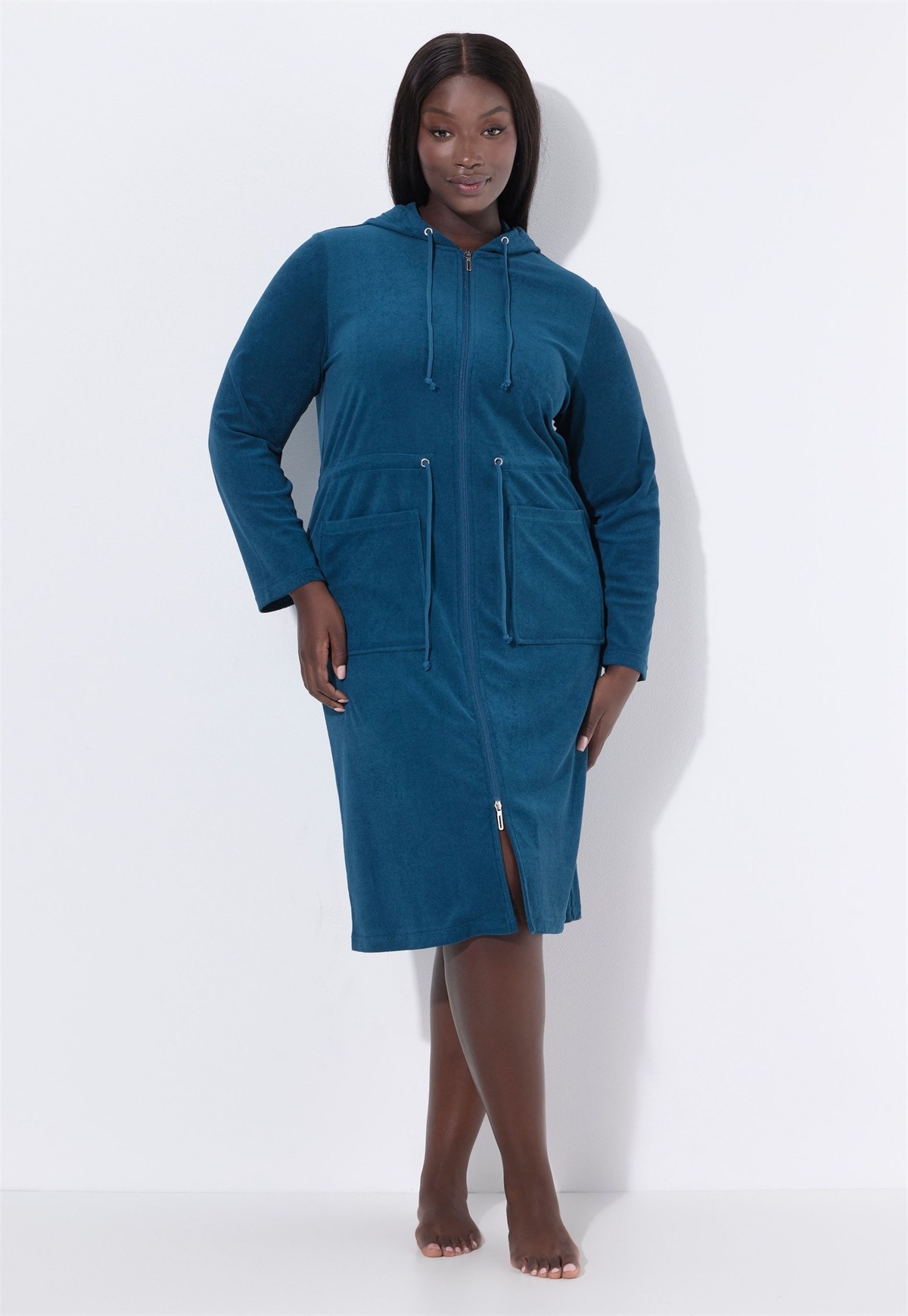 Ulla Popken Bademantel - petrol