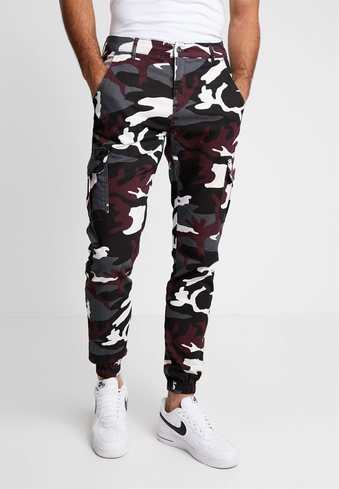 Urban Classics PANTS 2.0 - Cargohose - wine/grün
